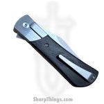 Finch Knife Co. - FT211 - Flint - Folding Knife - 154CM Satin Bowie - Ironwood/Titanium - Brown/Silver