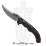 Benchmade - 865-02 - Mini Bedlam - Folding Knife - CPM S90V Coated Scimitar - Carbon Fiber - Black