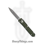 Microtech - 122-10APOD - Ultratech - OTF Auto - Elmax, M390, 204P Apocalyptic Dagger - 6061-T6 Aluminum - OD Green