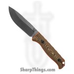 Benchmade - 15002-1 - Saddle Mountain Skinner - Fixed Blade Knife - S90V Satin Drop Point - Richlite G10 - Brown Orange