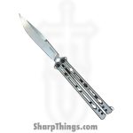 Kershaw - KS5150MAG - Lucha - Balisong - CPM MagnaCut Stonewash Clip Point - Stainles Steel - Blasted