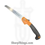 Fiskars - G393680 - Folding Saw 7in - Folding Knife - Steel Satin Saw - Softgrip - Orange|Black
