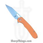 Buckshot Knives - PBB26OR - Model 26 - Folding Knife - D2 Stonewash Wharncliffe - G10 - Black