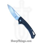 Buckshot Knives - PBB27BK - Model 27 - Folding Knife - D2 Stonewash Drop Point - G10 - Black