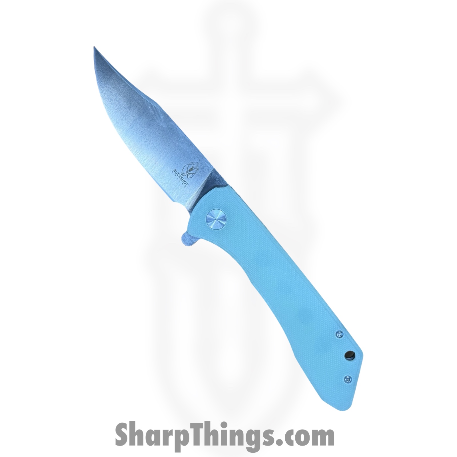 657040666347.jpg Buckshot Knives - PBB28C - Model 28 - Folding Knife - D2 Satin Clip Point - G10 - OD Green - Image 1