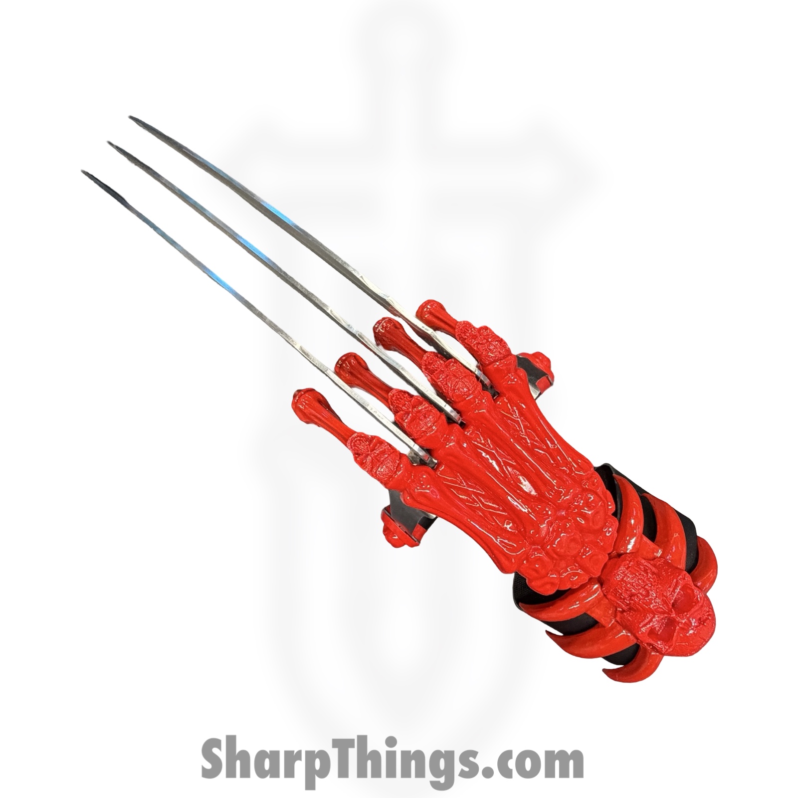 703610409330.jpg VOC - HK-1551-RD - Death Skull Claw - 9 Inch Blades - Red - Image 1