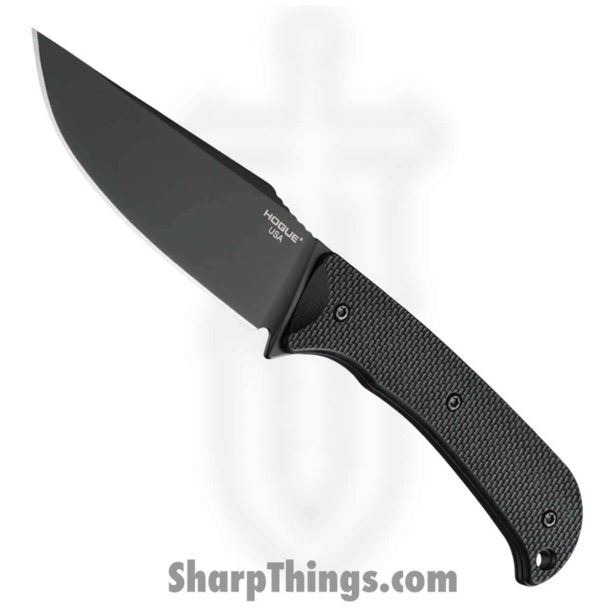 743108358542.jpg Hogue Knives - 35854 - Extrack XL - Fixed Blade Knife - CPM M4 Coated Clip Point - G10 - Black - Image 1