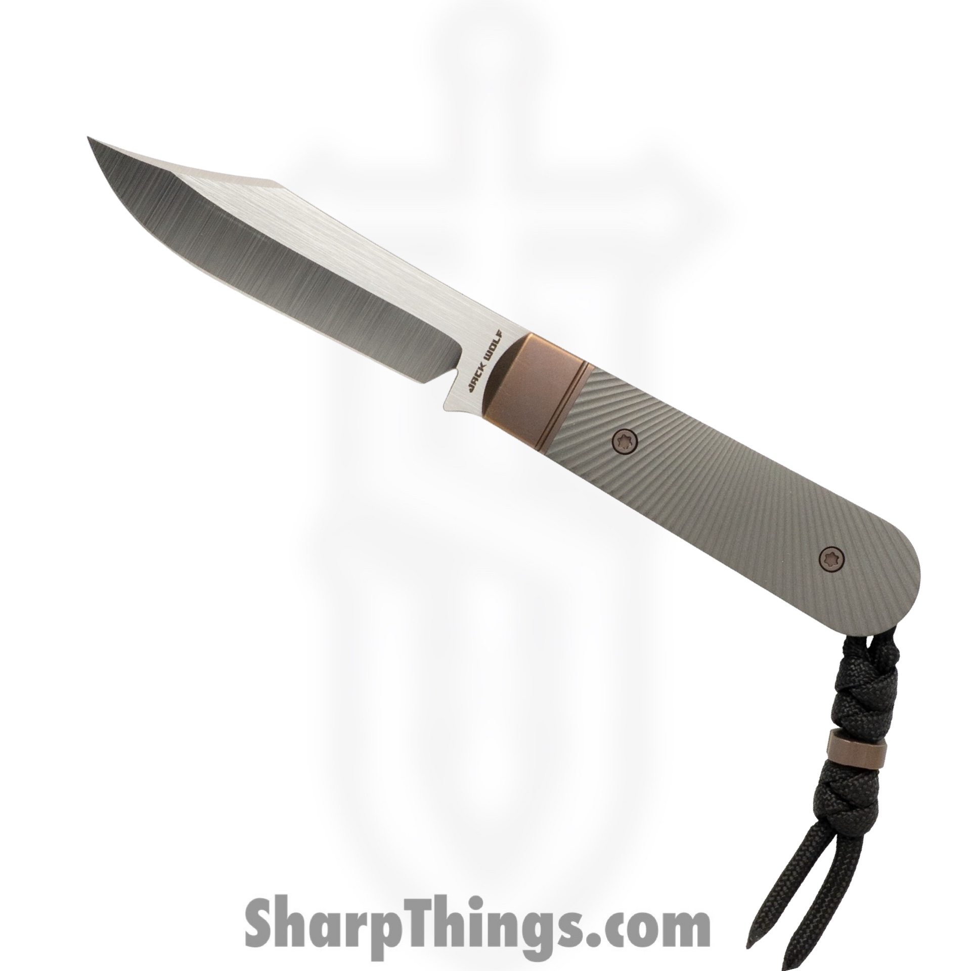 749666543529.jpg Jack Wolf Knives - BACKW-FX-01-TI-STAR - Backwoods FIXedc - Fixed Blade Knife - S90V Satin Clip Point - Titanium - Starburst - Image 1