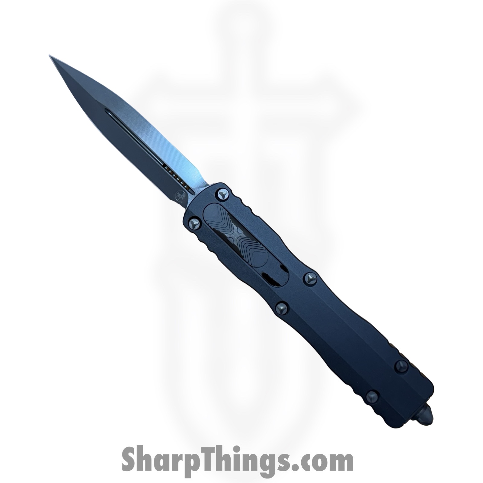 841768144861.jpg Microtech - 227-1DLCTSH - Dirac Delta Shadow - OTF Auto - M390MK DLC Dagger - Aluminum - Black - Image 1