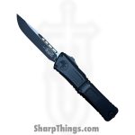 Microtech - 1143-1TA - Combat Troodon Gen III - OTF Auto - M390MK Two Tone Drop Point - Aluminum - Tan