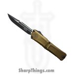 Microtech - 1217-1TAS - Combat Troodon Interceptor Gen III - OTF Auto - M390MK Coated Interceptor - 6061-T6 Aluminum - Tan