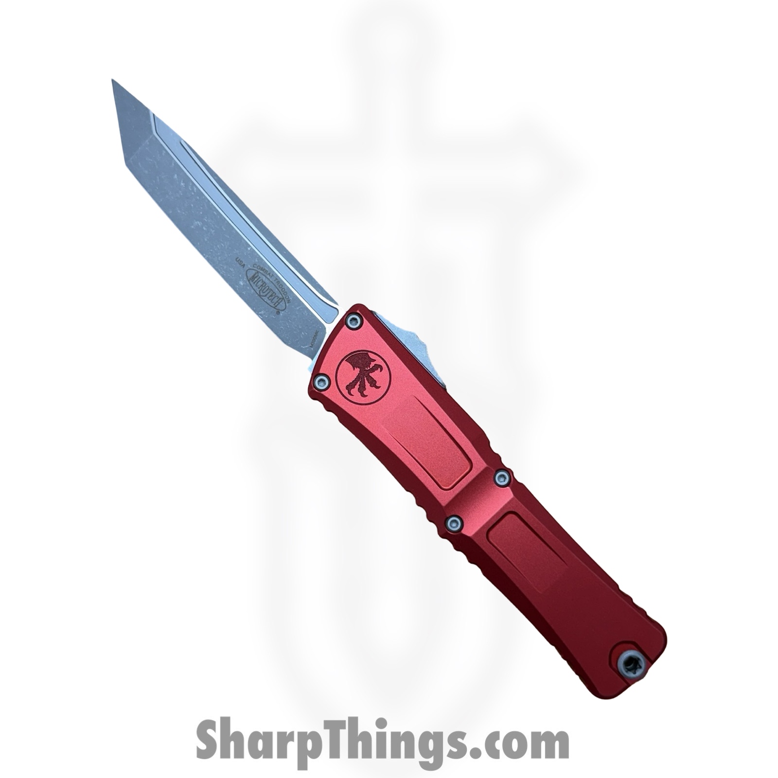 841768170365.jpg Microtech - 1144-10APRD - Combat Troodon Gen III - OTF Auto - M390MK Apocalyptic Tanto - Aluminum - Red - Image 1