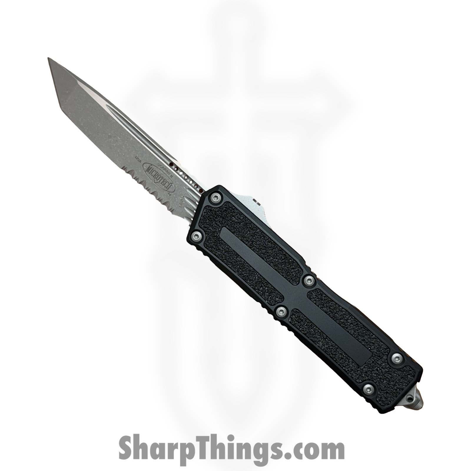 841768181347.jpg Microtech - 1279-11AP - Scarab II Gen III - OTF Auto - M390MK Coated T/E P/S - 6061-T6 Aluminum - Black - Image 1