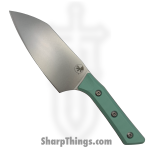 Microtech - 3200-10CA - 6" Santoku Knife - Fixed Blade Knife - M390MK Stonewash Santoku - G-10 - Caribbean Blue
