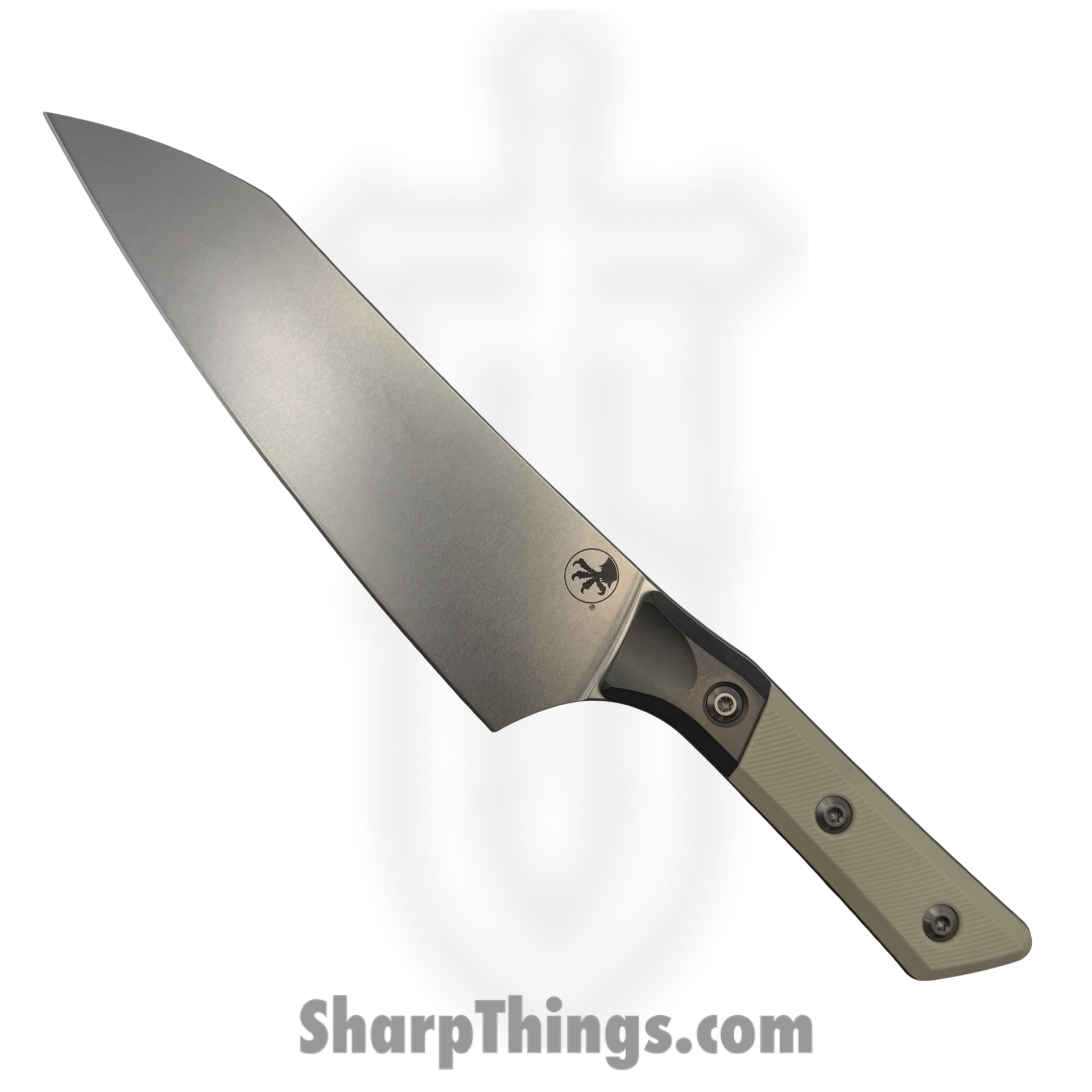 841768182580.png Microtech - 3000B-10IV - 8" Chef Knife - Fixed Blade Knife - M390MK Stonewash Chef - G-10 - Ivory - Image 1