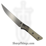 Microtech - 3100B-10IV - 6.125" Boning Knife - Fixed Blade Knife - M390MK Stonewash Boning - G-10 - Ivory