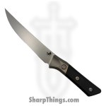 Microtech - 3100B-10BK - 6.125" Boning Knife - Fixed Blade Knife - M390MK Stonewash Boning - G-10 - Black
