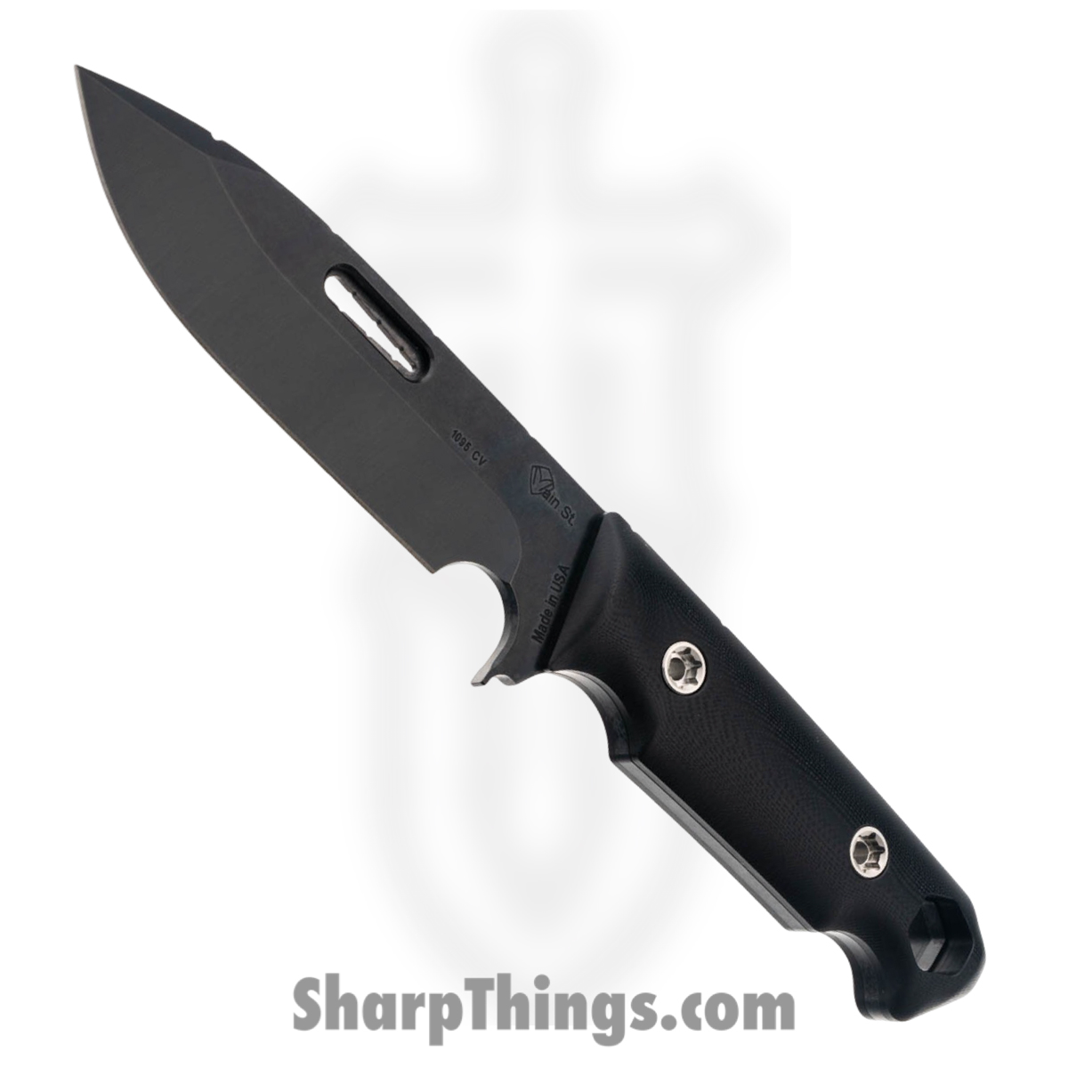 850071382389.jpg 1881 Knife Works - MMS031 - STA Sniper - Fixed Blade Knife - 1095 HC Coated Clip Point - G10 - Black - Image 1