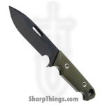 1881 Knife Works - MMS041 - STA Sniper - Fixed Blade Knife - 1095 HC Coated Clip Point - G10 - OD Green