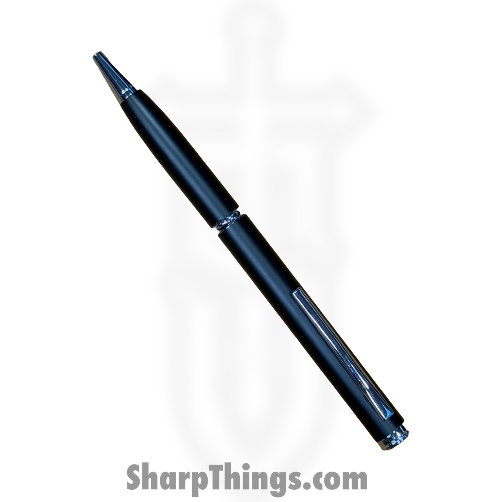934106137.jpg Rough Rider - RR613 - Ink Pen Knife Black - Fixed Blade Knife - Stainless Satin Spear Point - Metal - Black - Image 1
