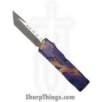 Atomic Knives - WNS-DT01SCMP - UltraLite ATOMIC - OTF Auto - D2 Satin Tanto - Aluminum - Snake Camo