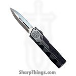 Atomic Knives - WNS-DT01SWDE - UltraLite ATOMIC - OTF Auto - D2 Stonewash Dagger - Aluminum - Stonewash