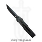 Atomic Knives - WNS-DT05BK - UltraLite ATOMIC - OTF Auto - D2 Coated Tanto - Aluminum - Black