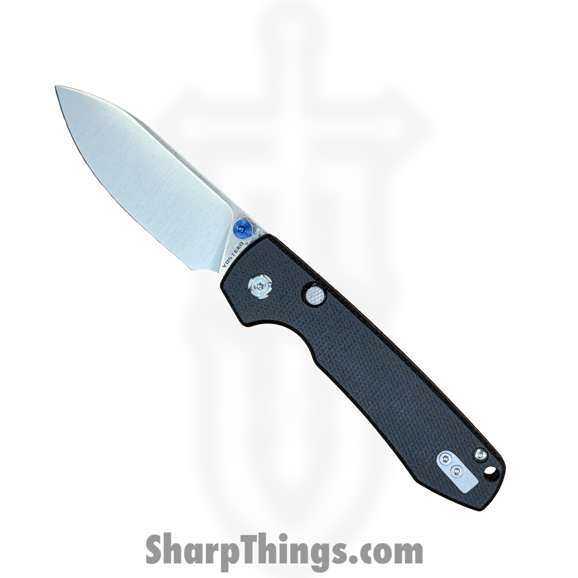 x0045vi6gl.jpg Vosteed - A2903 - Raccoon Top Linerlock Black - Folding Knife - 14C28N Satin Drop Point - Micarta - Black - Image 1
