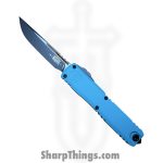 Microtech - 11214-1CN - Ultratech Gen IV - OTF Auto - M390MK Two Tone Drop Point - Aluminum - Cyan