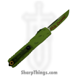 Microtech - 11214-1GNS - Ultratech Gen IV - OTF Auto - M390MK Coated Drop Point - 6061-T6 Aluminum - Grinch Green - Image 2
