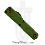 Microtech - 11214-1GNS - Ultratech Gen IV - OTF Auto - M390MK Coated Drop Point - 6061-T6 Aluminum - Grinch Green - Image 3