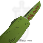 Microtech - 11214-1GNS - Ultratech Gen IV - OTF Auto - M390MK Coated Drop Point - 6061-T6 Aluminum - Grinch Green - Image 5