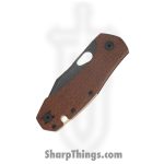 GiantMouse - ATELIER-BURLAP-MICARTA - Ace Atelier - Folding Knife - ELMAX Coated Clip Point - Burlap Micarta - Brown - Image 3