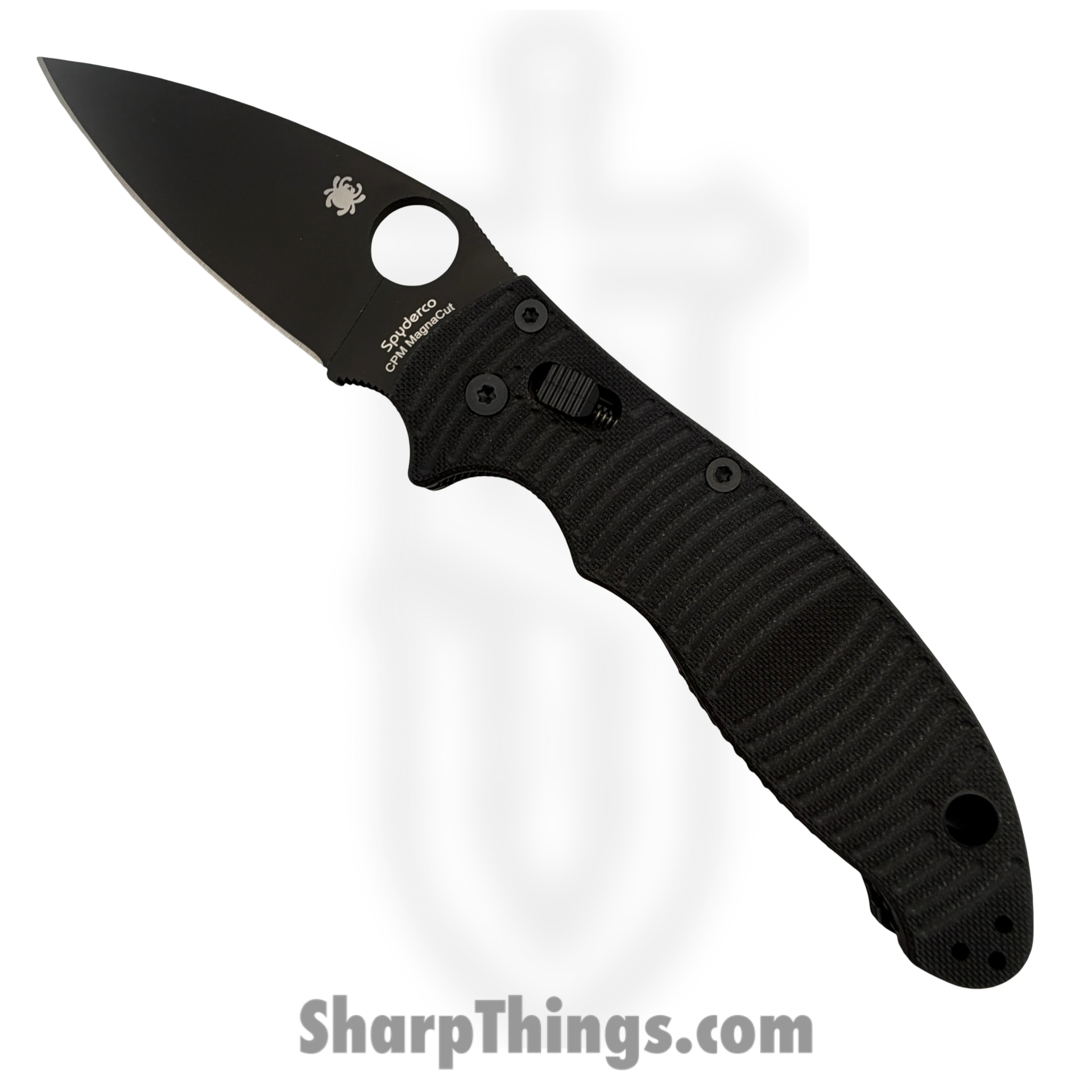 C101GMCBK2_1-1.png Spyderco - SC101GMCBKP2 - Manix 2 Salt - Folding Knife - CPM MagnaCut DLC Leaf - FRN - Black - Image 1