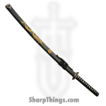 VOC - CN927029BK - Gold Dragon Samurai Set - Fixed Blade Knife - Carbon Steel Satin Multi - Cord Wrapped - Black - Image 4