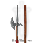 Denix - DX637 - 15th Century Swiss Halberd - OTF Auto - Metal Hammered Axe - Wood - Brown - Image 2