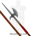 Denix - DX637 - 15th Century Swiss Halberd - OTF Auto - Metal Hammered Axe - Wood - Brown - Image 3
