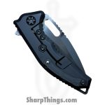 Heretic Knives - H010-6A-T - Medusa Manual - Folding Knife - CPM MagnaCut DLC Recurve - Aluminum - Black - Image 7