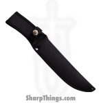 VOC - HK-782L - Survivor Fixed Blade Knife - Fixed Blade Knife - Stainless Steel Satin Clip Point - Leather - Black - Image 3