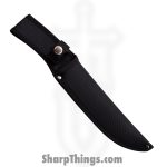 VOC - HK-782S - Survivor Fixed Blade Knife - Fixed Blade Knife - Stainless Steel Satin Clip Point - Leather - Black - Image 2