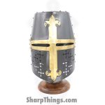 VOC - HL-104 MW - Templar Brass Crusader Knights Helmet - Brass - Brass