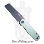 Vero Engineering - VeAvid2BWJD - Avid 2 - Folding Knife - S45VN Blackwash Cleaver - G10 - Jade