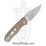 Kizer Cutlery - KIV36192CC1 - Drop Bear 2 - Folding Knife - Nitro-V Satin Clip Point - Canvas Micarta - Natural - Image 2