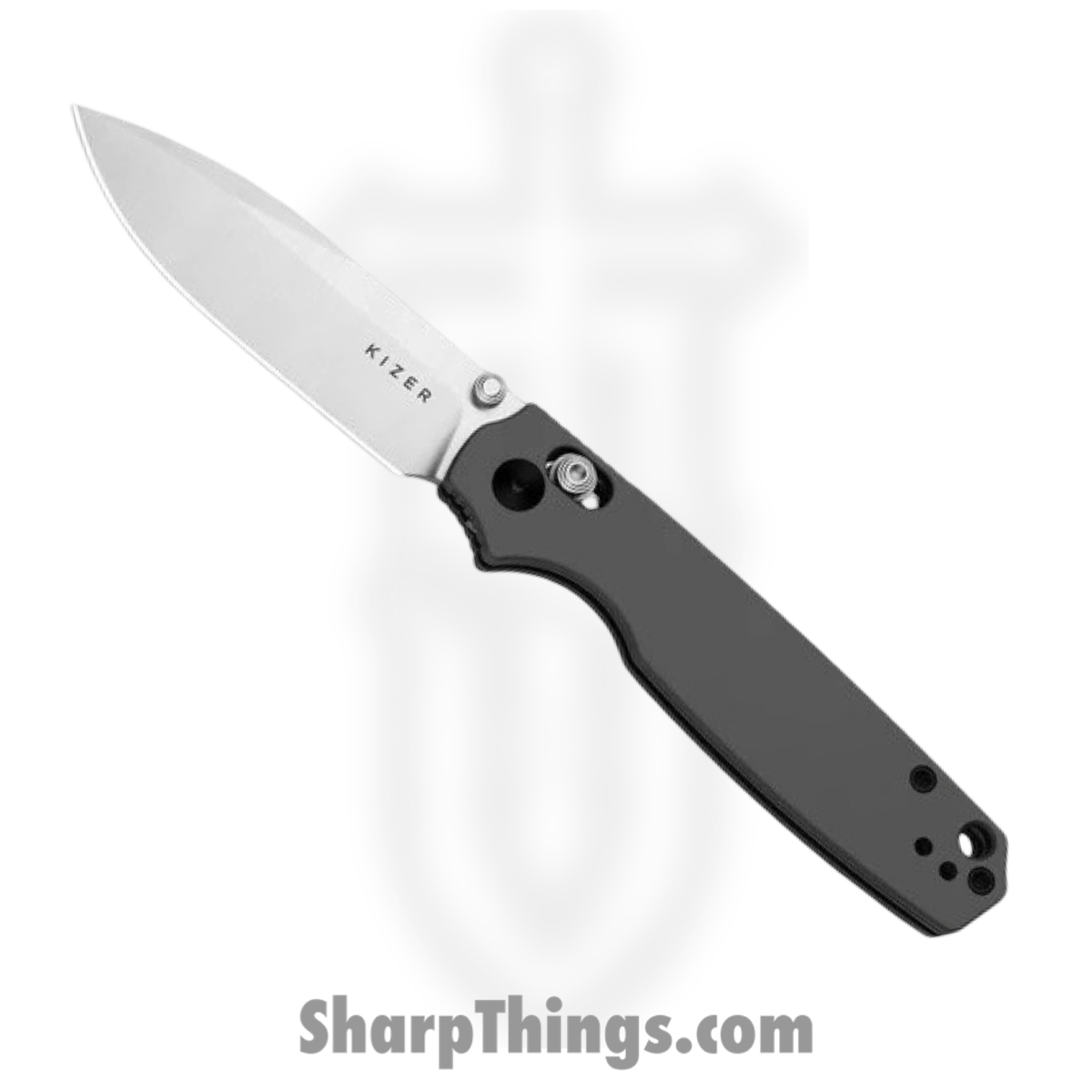 KIV3789A2_1-1.jpg Kizer Cutlery - KIV3789A2 - Pokiman CD - Folding Knife - AEB-L Satin Drop Point - Aluminum - Gray - Image 1