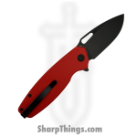 Kubey - KUB322Y - Tityus - Folding Knife - D2 Blackwash Drop Point - G10 - Red - Image 2