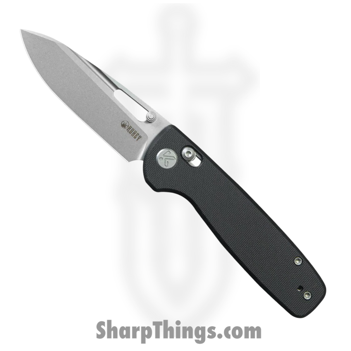 KUB248F_1-1.jpg Kubey - KUB248F - Bluff - Folding Knife - 14C28N Blasted Drop Point - G10 - Black - Image 1