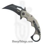 Kubey - KUB262G - Mini Wrath - Folding Knife - 14C28N Stonewash Hawkbill - G10 - Tan - Image 2