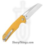 Kubey - KUB363C - 10.8 - Folding Knife - 14C28N Satin Sheepsfoot - G10 - Yellow - Image 2