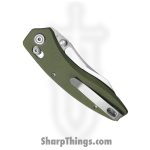 Kubey - KUB421C - Caiman - Folding Knife - San Mai M2 Satin Clip Point - G10 - OD Green - Image 2