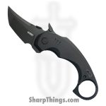 Kubey - KUB439F - Jaw - Folding Knife - 14C28N Stonewash Tanto - G10 - Black